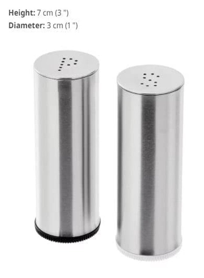 Shivaaro Stainless Steel Salt/Pepper Shaker, Set of 2 (7x3 cm, Silver) - Image 5